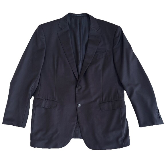 Ermenegildo ZegnaTrofeo Navy Blazer Suit Jacket 56 R 100% Wool Made In Italy